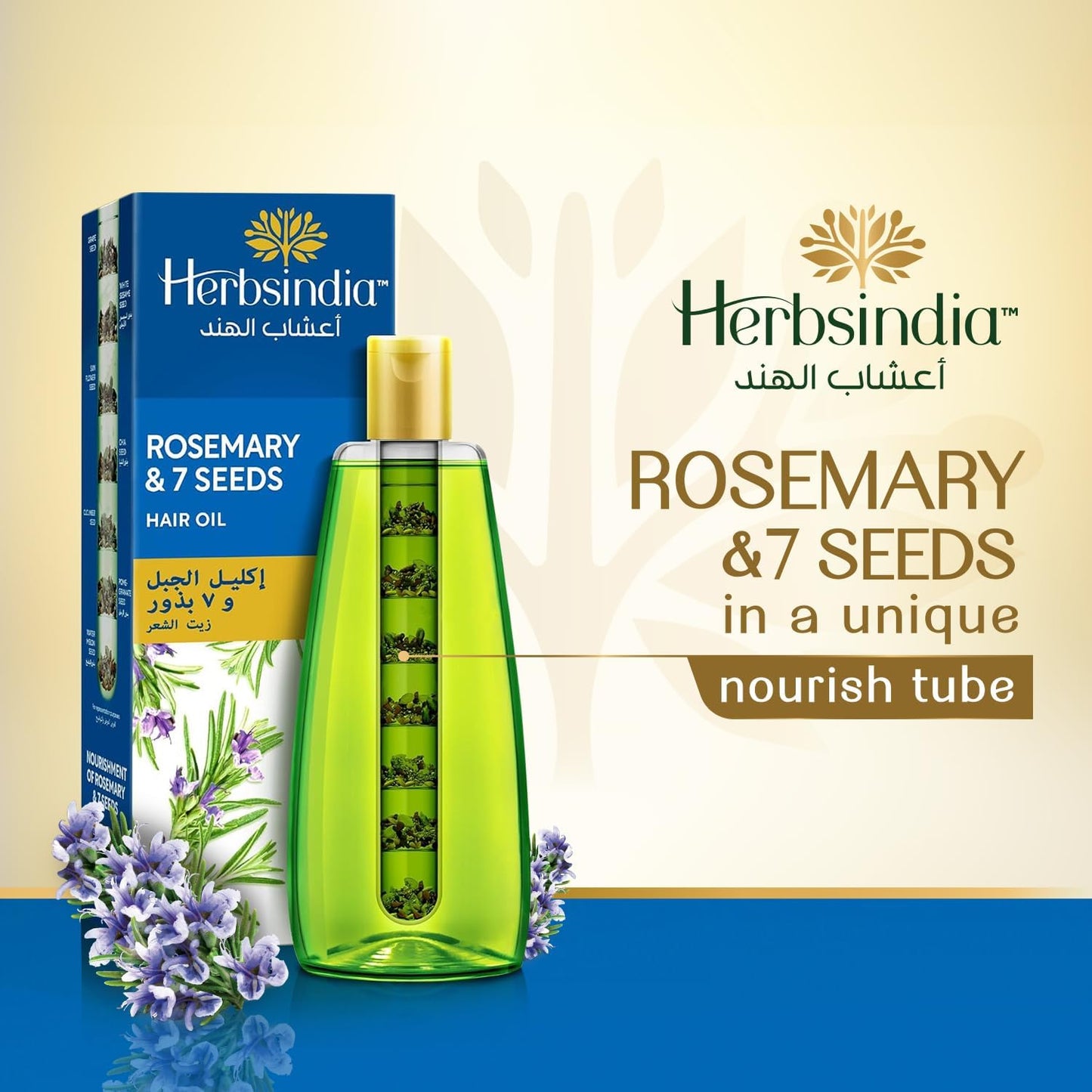 Herbs India 7 Seed Hair Oil With Rosemary – 280 Ml | Nourishing Herbal Oil For Lush, Healthy Hair