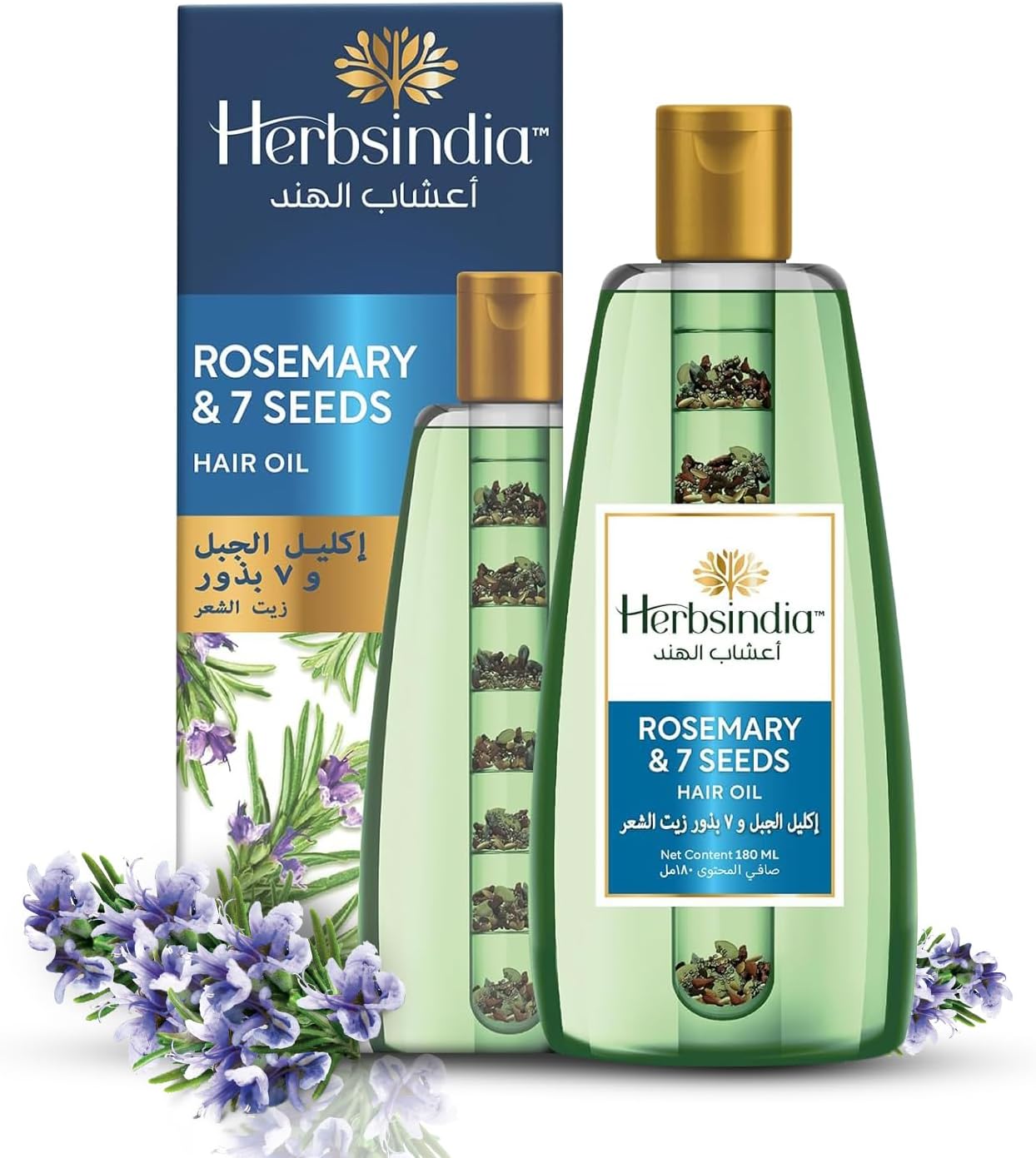 Herbs India 7 Seed Hair Oil With Rosemary – 280 Ml | Nourishing Herbal Oil For Lush, Healthy Hair